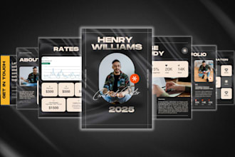 design a press kit, epk, and media flyer