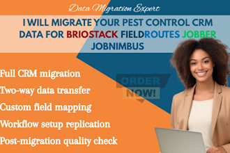 migrate pest control CRM data for briostack fieldroutes jobber jobnimbus