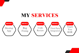 refactor, debug and create your  ruby on rails application