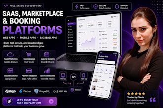 build your saas, marketplace, booking or service platform
