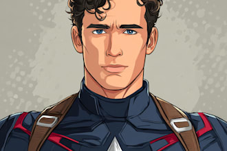 create an amazing superhero caricature character