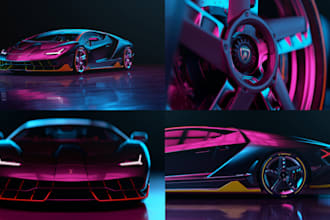 create photorealistic car rendering  3d renders