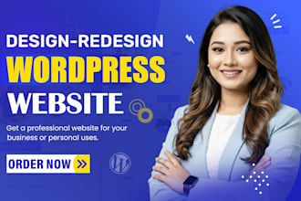 design, redesign, create wordpress website development using website builder