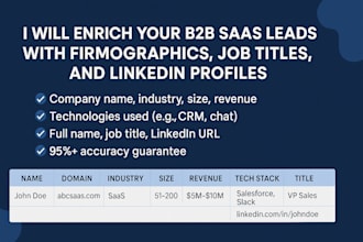 enrich your b2b saas leads with firmographics