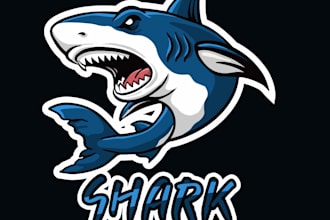 create a fantastic shark logo design