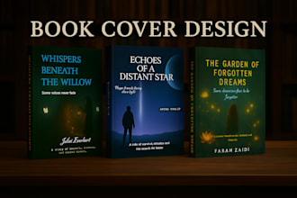 design creative book cover, custom book cover design and layout