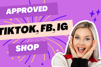 seup tiktok shop, instagram and facebook shop for your store