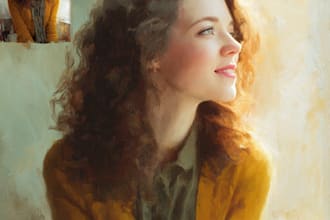 make oil painting, 2d cartoon effects and painting realistic