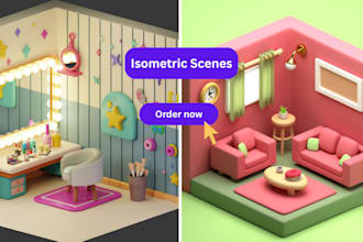 create 3d building scene in blender