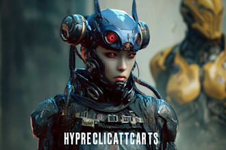 create fantasy, sci fi, character with hyperrealistic style