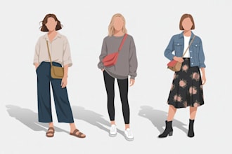 create top quality fashion sketches for brand or portfolio