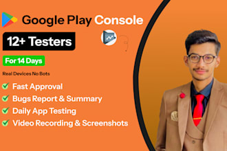 provide real 12 testers or 20 testers for 14 days closed testing