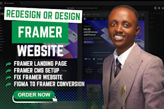 design framer website develop framer website framer landing page framer