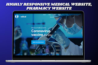 build medical website pharmacy website healthcare website clinic website doctor