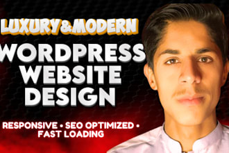 create a luxury, premium, and modern wordpress website