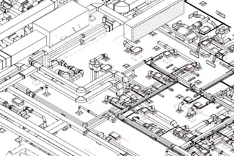 provide hvac duct and pipe single line shop drawing as built drafting service