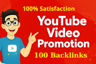 do manual youtube video SEO promotion with backlinks service