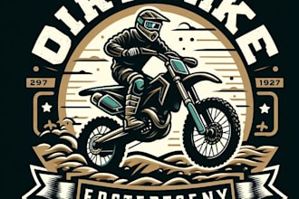 design high quality dirt bike logo t shirt design