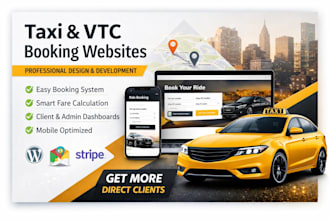 build a high converting vtc website, booking website, limousine website, taxi we