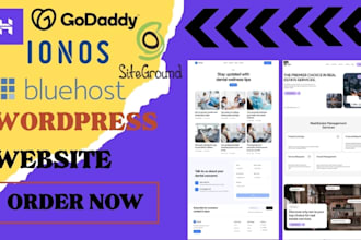 hostinger bluehost godaddy wordpress website design redesign