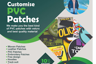 create customhoodies,pvc, patch,iron on,sew on,velcro