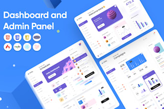 design a responsive react dashboard and admin panel