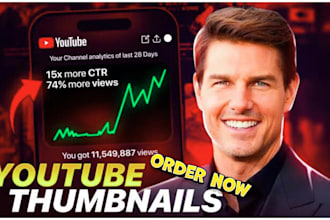 create best, click bait, amazing and unique youtube thumbnails