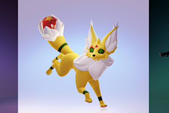 animal like,human 3d character,anthro sci fi game ready,vrchat 3d avatars, kaiju