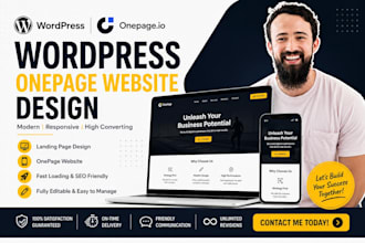 build wordpress landing page design onepage website wordpress onepage io website