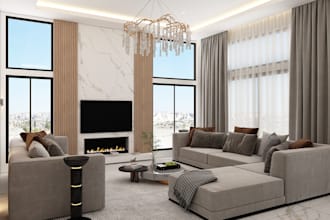 do 3d architectural rendering house exterior interior design model visualisation