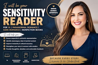 be your sensitivity reader for ya paranormal romance dark romance nonfiction