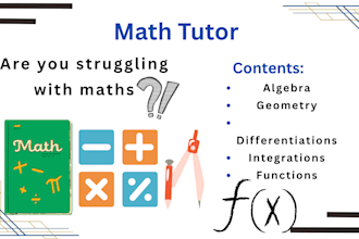 be your online math tutor of algebra and geometry