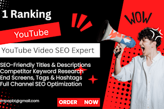 your youtube video SEO expert for organic ranking