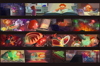 draw storyboards and color scripts