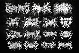 design a death metal, slam, and brutal logo for you