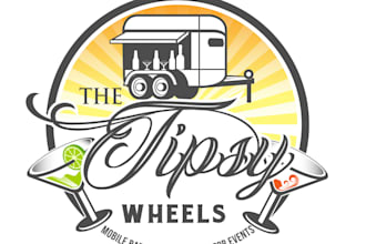 design high quality tipsy wheels logo