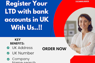 register UK ltd company with bank accounts