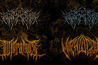 create name with metal logo style