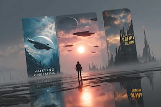 design fantasy, sci fi, horror, and dystopian book cover art