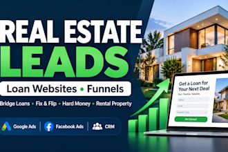 generate real investor loan leads bridge loan fix and flip website