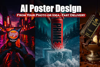 create custom ai posters with text high quality design