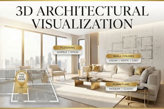create immersive 3d architectural walkthrough for real estate with configurator