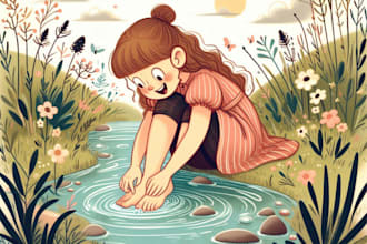 enchanting full color children book pages