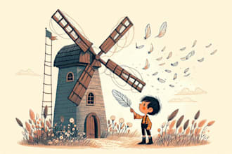 draw children book illustrations, children storybook art