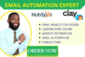 setup hubspot CRM landing page automation clay com workflow