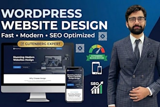 develop a fast SEO friendly wordpress website with gutenberg