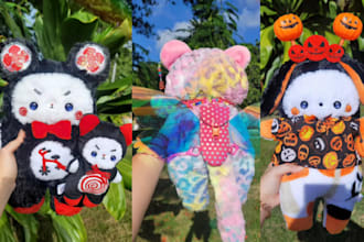 craft soft cuddly custom plush dolls pattern personalized plush toy from concept