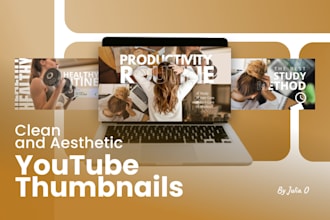 design aesthetic thumbnails for study and lifestyle vlogs
