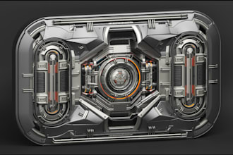 create 3d hard surface model spaceship model hard surface, scifi model