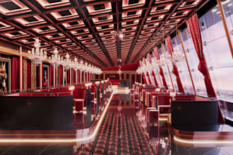 revit 3d club restaurant,cgi cafe lounge, pizzeria rendering,bar interior design